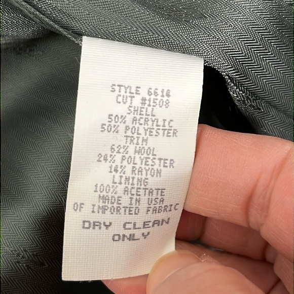 Canvasbacks Lutton & Horsfield Long Sherpa Wool Womens L Coat Jacket Black Gray - Picture 15 of 16